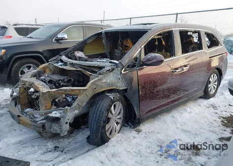 2014 Honda Odyssey Ex-L z USA, uszkodzony, nr VIN 5FNRL5H62EB127085